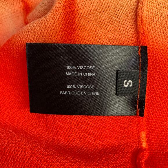 PROENZA SCHOULER Size S Orange Viscose Tie Dye Crossback Maxi Dress - Picture 6 of 7